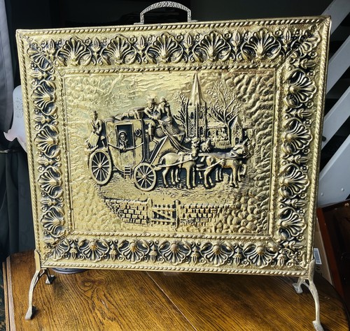 Vintage brass fire - brass,