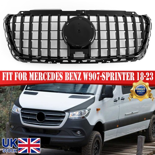 Gloss black front radiator - black,