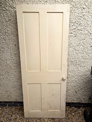 White painted wood panel - painted,