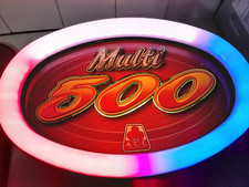 MULTI 500 FRUIT MACHINE TOPPER, ARCADE SIGN, FROM BARCREST 777