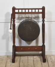Mahogany framed dinner gong