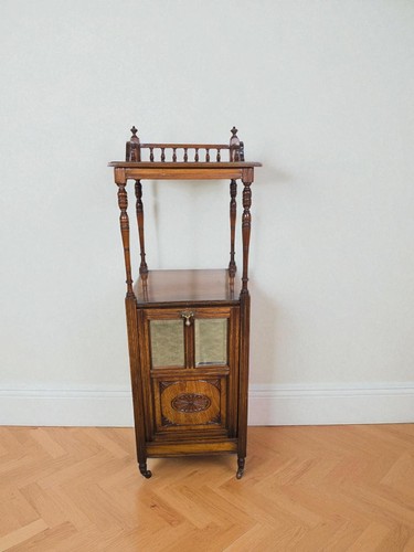 Antique walnut two tier - an,