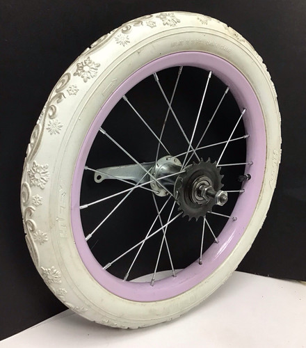 Bicycle rear purple wheel - bicycle,
