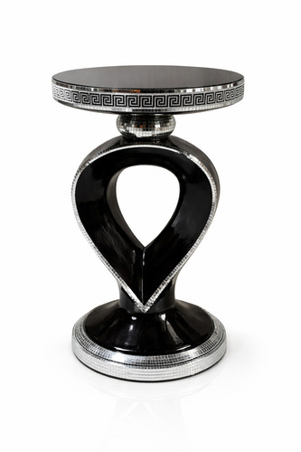 Black venetian mirrored table - venetian,