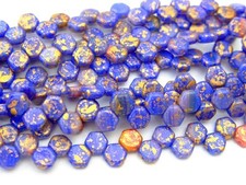 30x Honeycomb 6mm Czech Beads