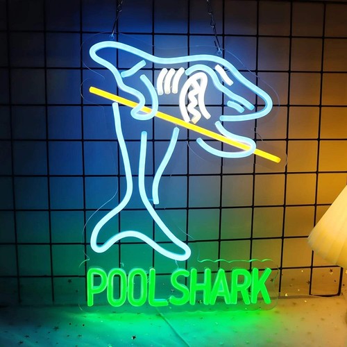 Pool shark neon - pool, wall