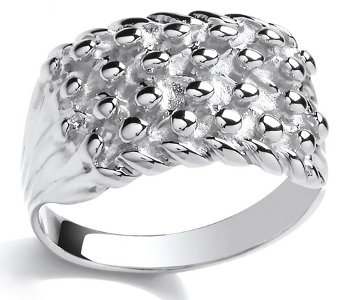 Sterling silver row keeper - silver,