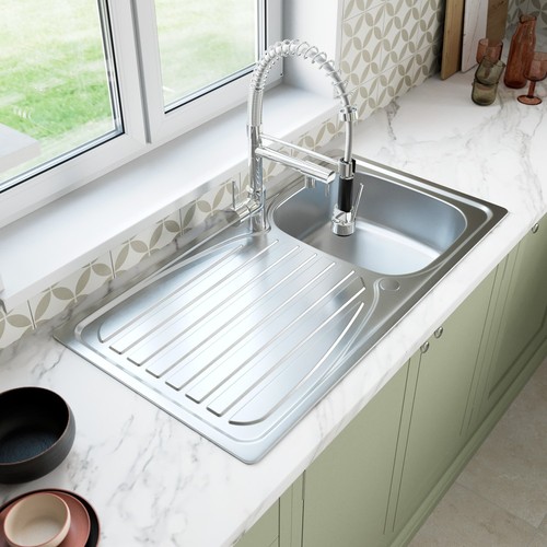 Stainless steel single bowl - steel,