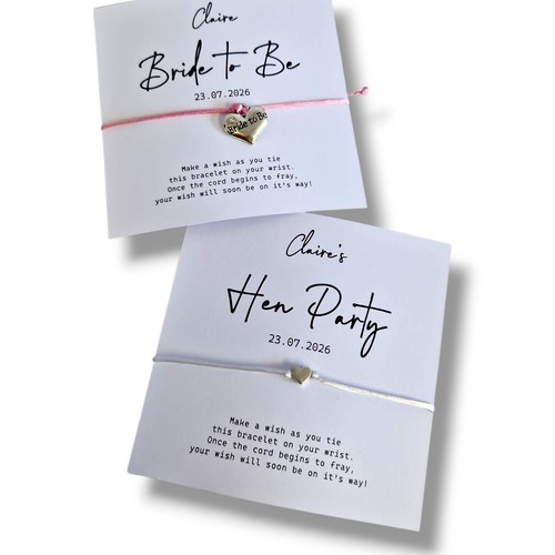 Hen party wish bracelet - party,