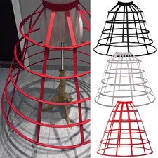 Crinoline Underskirt Petticoat Cage 5 Hoops for Women Girls Hoop Skirt Cosplay -