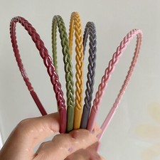 6 Mixed Color Braided Hair Band Headband 7mm Fashion Women's Hair Accessories