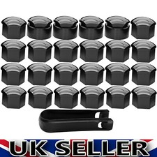 24pc 17MM Black Wheel Nut Bolt
