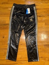 NEW WT Adidas Originals Chile 62 Track Pants LARGE ‘Wet look’ Retro Shiny Nylon