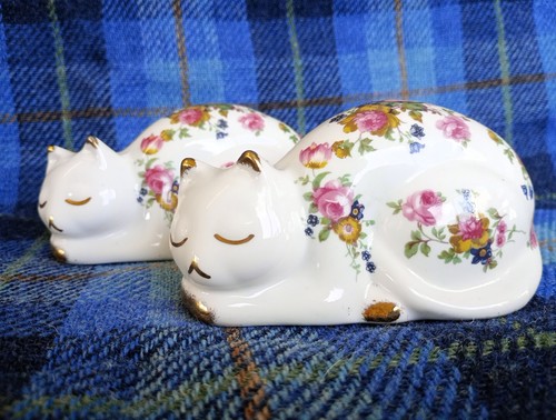 Fenton china pair - china, bone