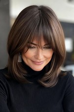 Dark Chocolate Brown 100% Human Hair Wig 13x4 Lace Front Wig