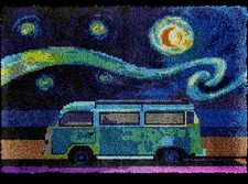 Large  Camper Van at Night