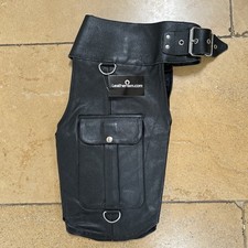 Leatherism Black Leather Half Chaps Combat Shorts With Pockets 34” Waist Gay Int