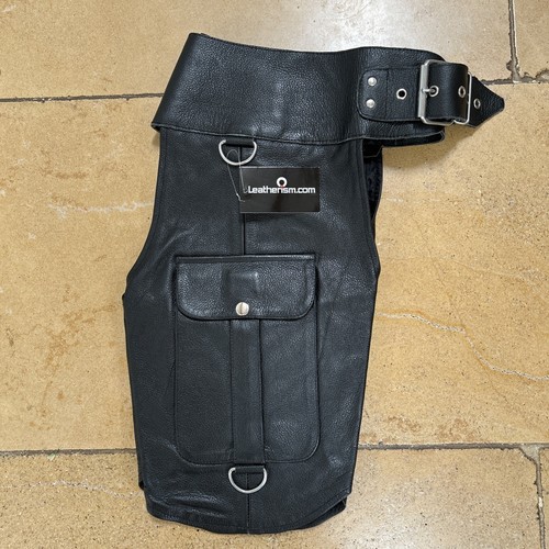 Leatherism black leather - black, half