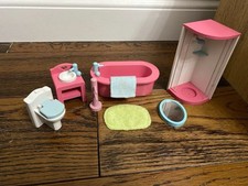 Early Learning Center ELC Rosebud Village Dolls House Furniture Bathroom Set