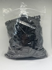 440g Black Lego Bricks Mixed Condition Pieces Used