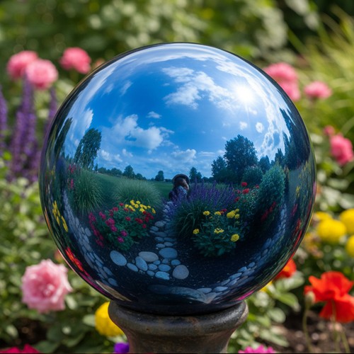 Inch handblown mirrored - handblown,
