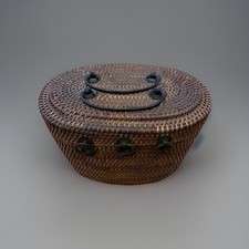 Antique Chinese Rattan Tea