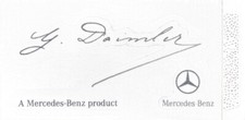 MERCEDES CLEAR WINDSHIELD GLASS DECAL STICKER SIGNATURE SIGNED BY DAIMLER