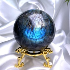 Natural Rainbow Labradorite Sphere 50mm-55mm  Quartz Crystal Ball Gem Healing