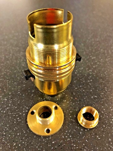 Brass switched lamp holder - , kit