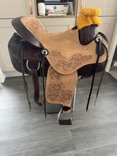Beautiful Western Premium leather Trail Horse Riding Saddle