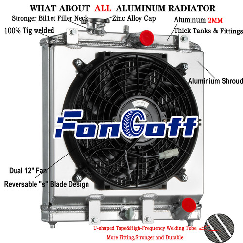 Rows radiator shroud fan for - rows,