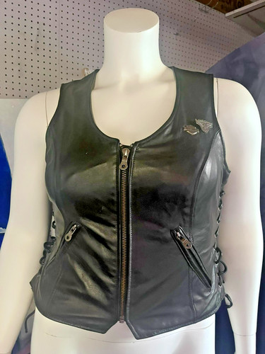 Leather vest harley davidson - leather,