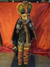 LARGE original INDIA yarn puppet wooden and fabric size 70cm _MR53