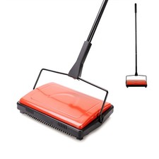 MANUAL CARPET SWEEPER BRUSH CORDLESS RUG MAGIC CLEANER DUSTER BROOM PET HAIR MOP