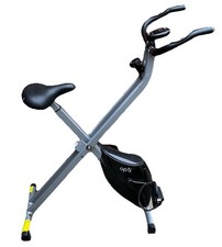 Opti Folding Magnetic Resistance Exercise Bike w/ LCD Monitor - Silver
