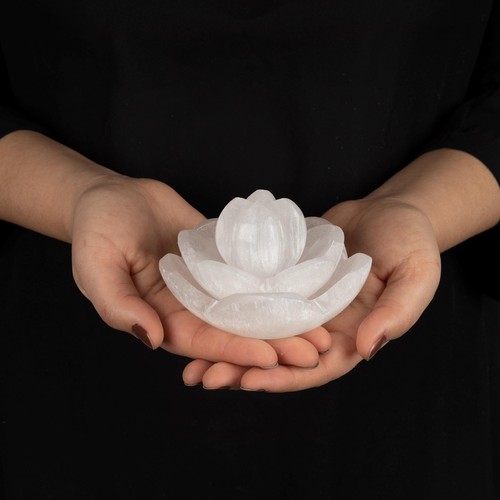 Selenite bowl lotus flower - bowl,,