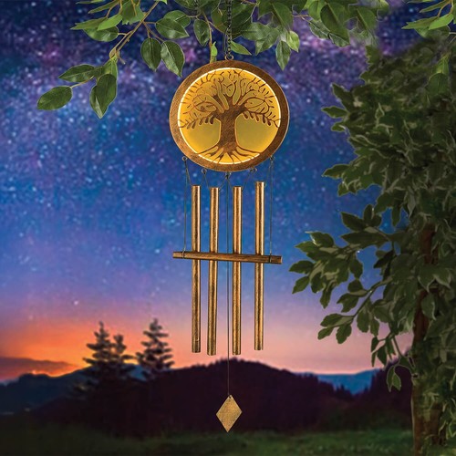 Solar tree life wind chime - of,