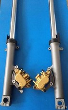 41mm Showa Honda CB600 PAIR complete SILVER fork legs + calipers dirt track 30"