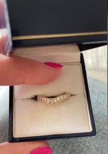 18 carat gold diamond wishbone