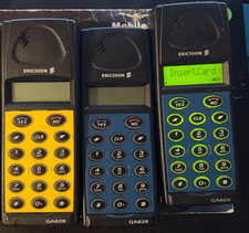 Original Ericsson GA628 - Joblot of 3 -Blue and Yellow w/ Manual - 2G GSM