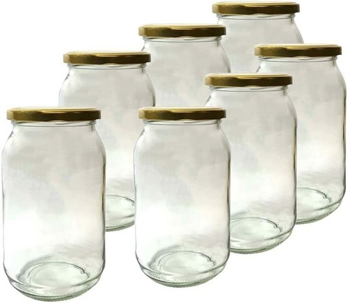 Glass 900ml jars - with, lid