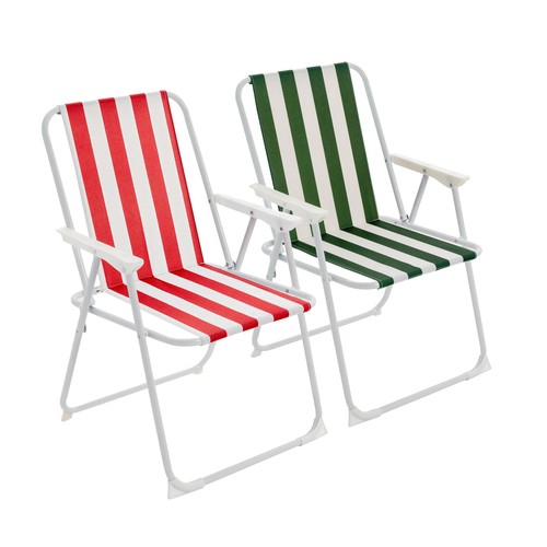 Folding metal beach - chairs,