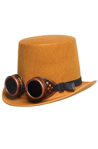 Steampunk hat with - with, goggles