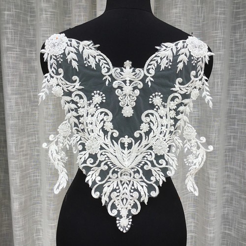 Off white bridal embroidery - white,