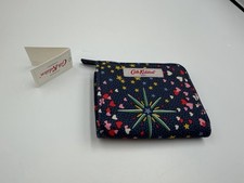 Cath Kidston Navy Star Small Coin Purse Wallet Zip Close NEW
