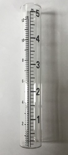 Clear glass rain gauge - clear,
