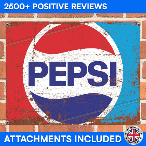 Pepsi logo metal - metal, man