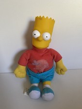 Vintage 1998 Vivid Imaginations The Simpsons Talking Bart Simpson Doll Plush Toy