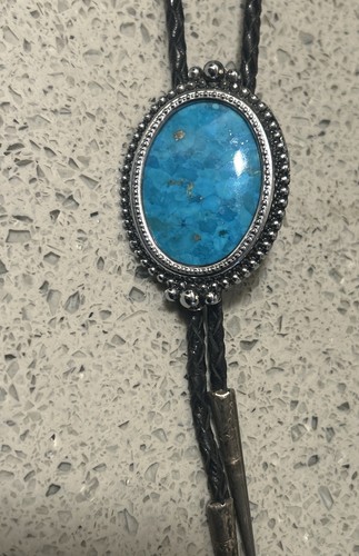 Vintage turquoise bolo tie - vintage,