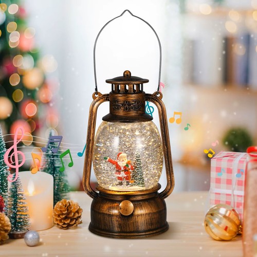 Musical snow globe lantern - musical,